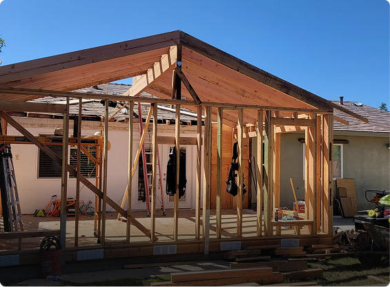 Rear Family Room Framing